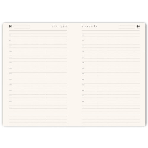 Ежедневник недатированный Hamilton, формат A5, в линейку (белый)