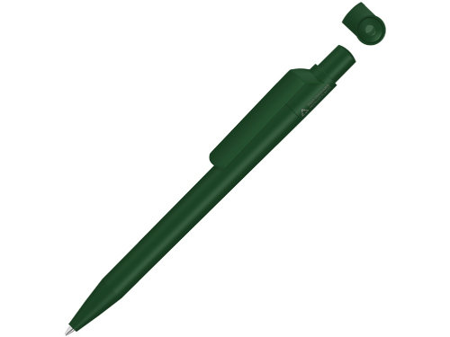 Ручка шариковая из переработанного пластика с матовым покрытием ON TOP RECY, зеленый