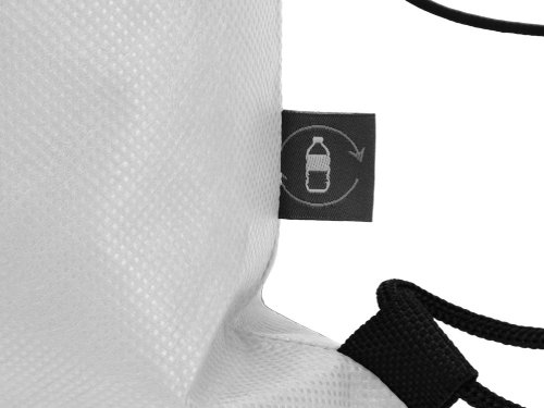 Рюкзак-мешок Reviver из нетканого переработанного материала RPET, белый
