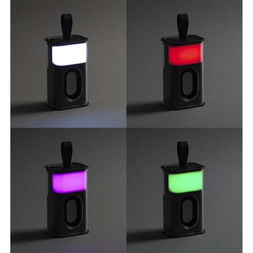Bluetooth колонка "Hi-Fi" 5Вт с разноцветной подсветкой и прозрачным корпусом, черный с оранжевым