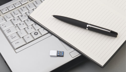 Ручка шариковая "Callisto" с флеш-картой 32Gb (USB3.0), покрытие soft touch, черный