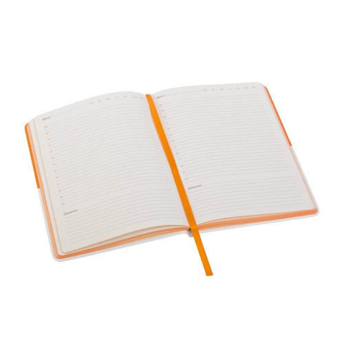 Ежедневник недатированный "Палермо", формат А5, оранжевый с белым