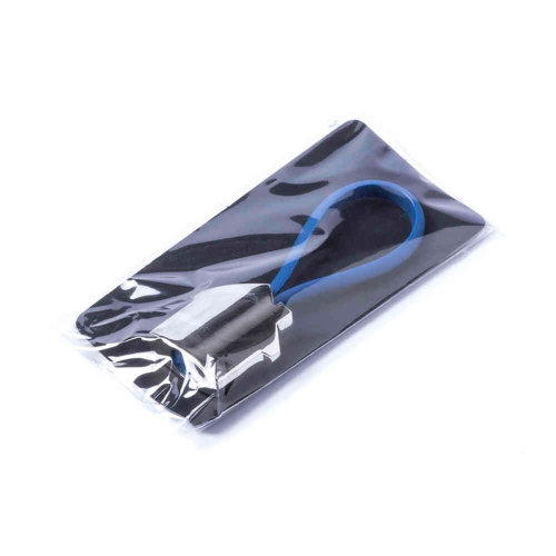 Брелок BOLKY, металл/силикон, серебристый c синим, 2,8х2,7х1 см (серебристый, синий)
