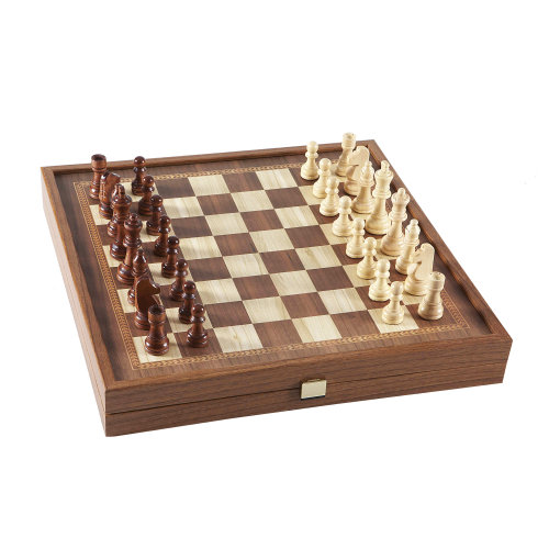Набор игр 3 в 1 (шахматы, нарды, шашки), коричневый
