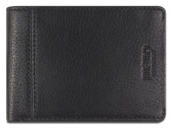 Бумажник Mano Don Montez, натуральная кожа в черном цвете, 12,8 х 9 см