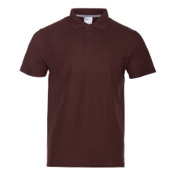 Рубашка поло мужская STAN хлопок/полиэстер 185, 04, тёмно-шоколадный