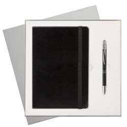 Подарочный набор Voyage BtoBook, черный (ежедневник, ручка)