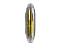 11050. Ball pen and mechanical pencil set, желтый
