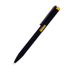 Ручка металлическая Slice Soft софт-тач, желтая
