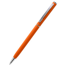 Ручка металлическая Tinny Soft софт-тач, оранжевая
