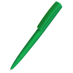 Ручка пластиковая Jangle, софт-тач, зеленая