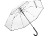 Зонт-трость 7112 Pure с прозрачным куполом, полуавтомат, прозрачный/черный