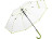 Зонт-трость 7112 Pure с прозрачным куполом, полуавтомат, прозрачный/лайм