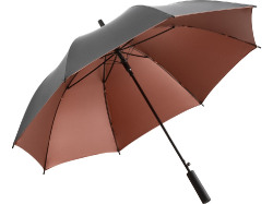 Зонт-трость 1159 Double face полуавтомат, серый/медный