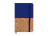 Блокнот А6 IRIS с комбинированной обложкой, натуральный/королевский синий