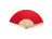 Веер CALESA с деревянными вставками и тканью из полиэстера, красный