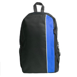 Рюкзак PLUS, чёрный/синий, 44 x 26 x 12 см, 100% полиэстер 600D (черный, ярко-синий)