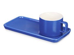 Чайная пара Bristol: блюдце прямоугольное, чашка, коробка, синий