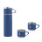 Набор подарочный "Алтай": термос, 3 кружки, покрытие пудра, синий
