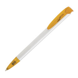 Ручка шариковая JONA T, белый/оранжевый прозрачный#, белый с оранжевым