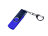 USB-флешка на 16 Гб поворотный механизм, c двумя дополнительными разъемами MicroUSB и TypeC, синий