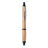 Ручка шариковая из бамбука и пл (черный)