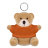 Медведь плюшевый на брелоке (оранжевый)