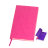 Бизнес-блокнот "Funky", 130*210 мм, розовый, фиолетовый  форзац, мягкая обложка,  в линейку (розовый, фиолетовый)